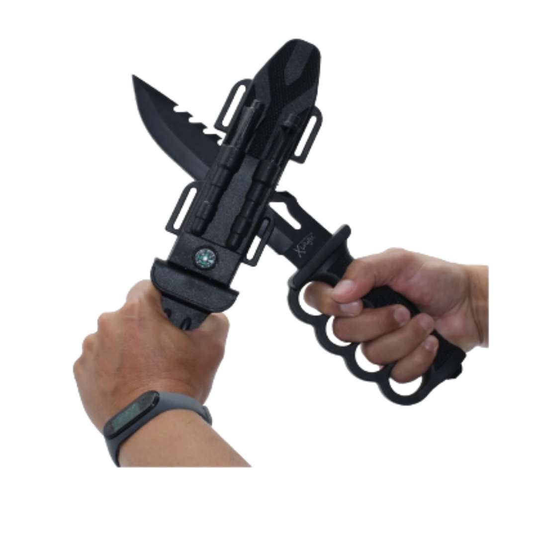 Cuchillo Táctico 10-en-1 Survival™ – Acero Inoxidable 🗡️