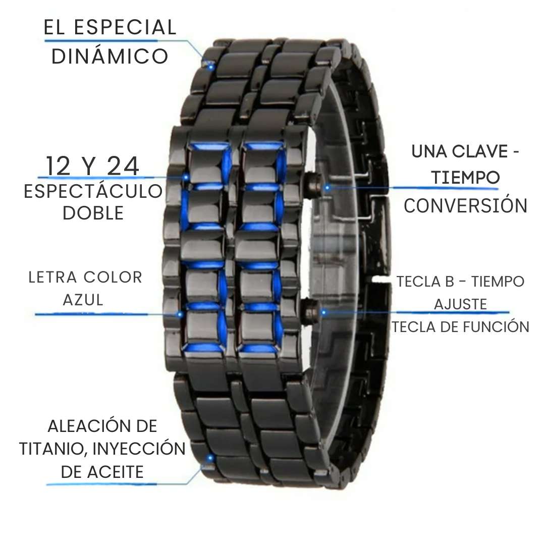 Reloj Pulsera LED Lava™ – Estilo, hora y actitud en tu muñeca 🔥