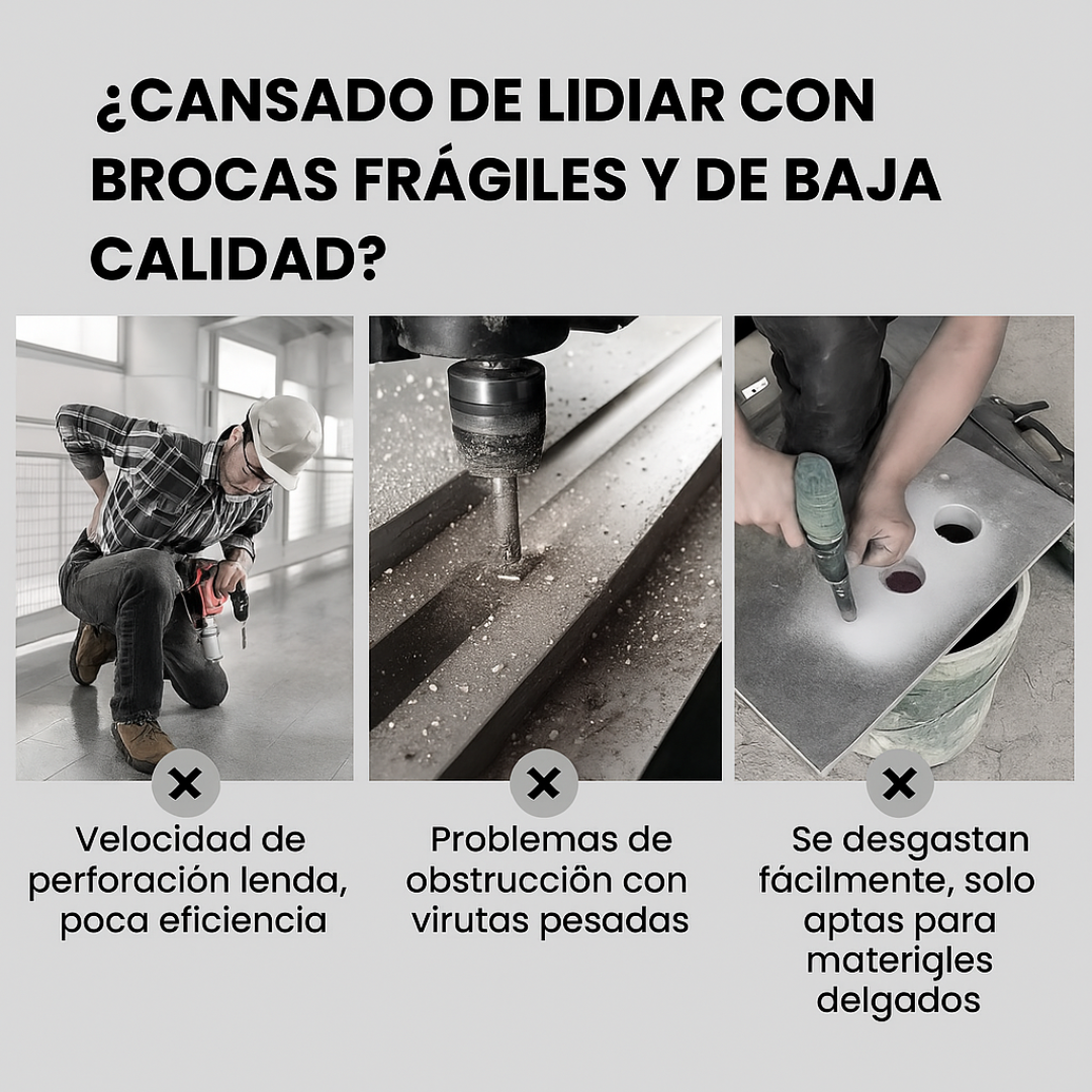 Brocas MaxPro™ – Resistencia Total 🛠️