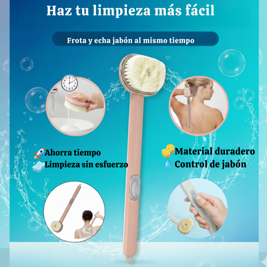 SkinFresh™ – Cepillo Corporal con Dispensador de Jabón 🚿