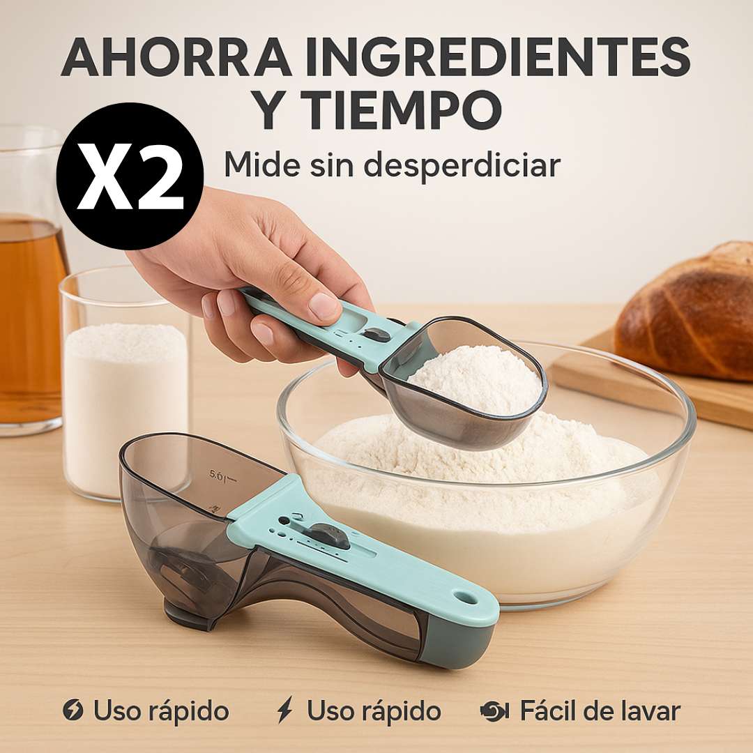 Cooking Max™ Combo – Set Doble de Cucharas Medidoras 🥣