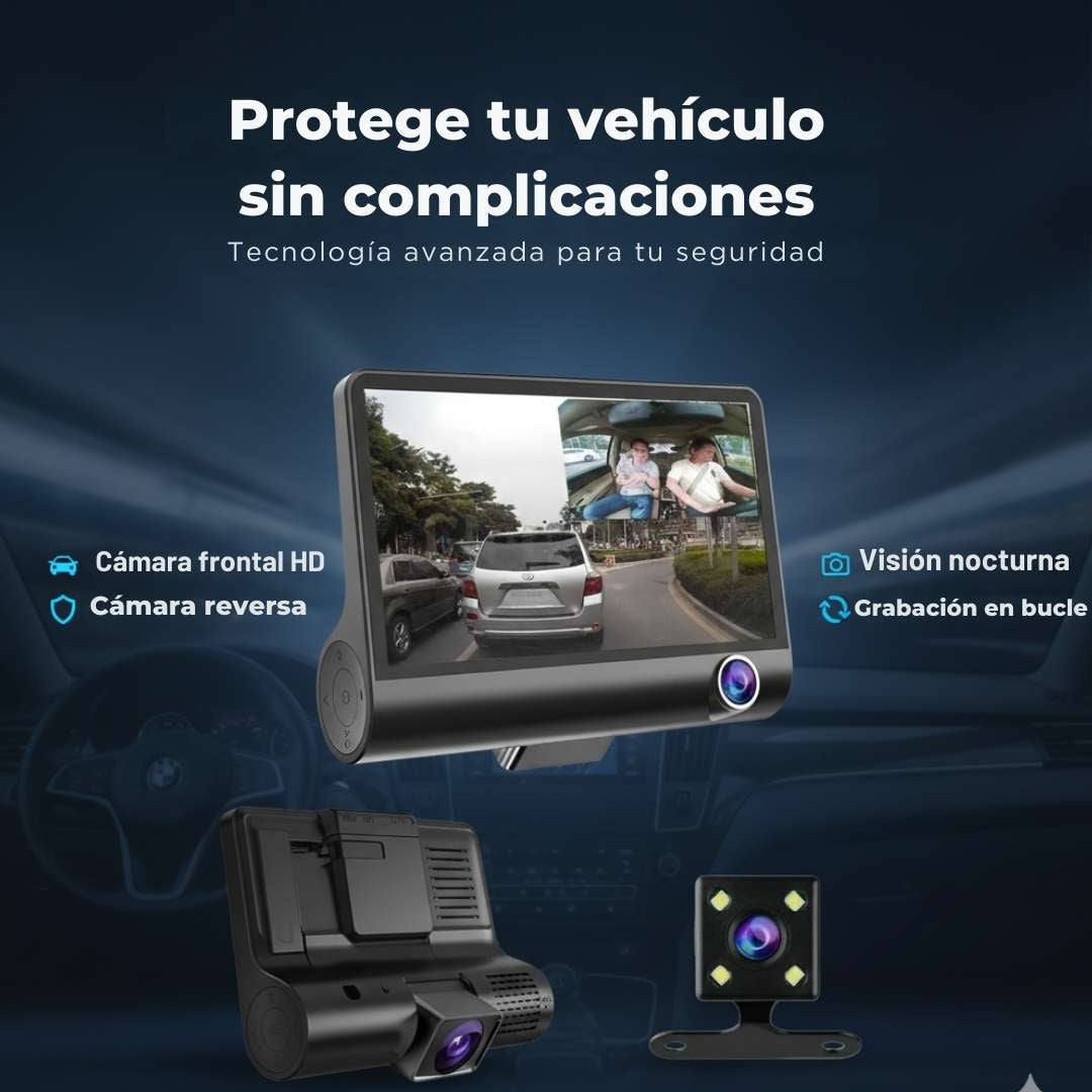 Combo Triple Vigilancia DVR™ - Tu Seguridad 3 en 1 en Alta Definición 🚗
