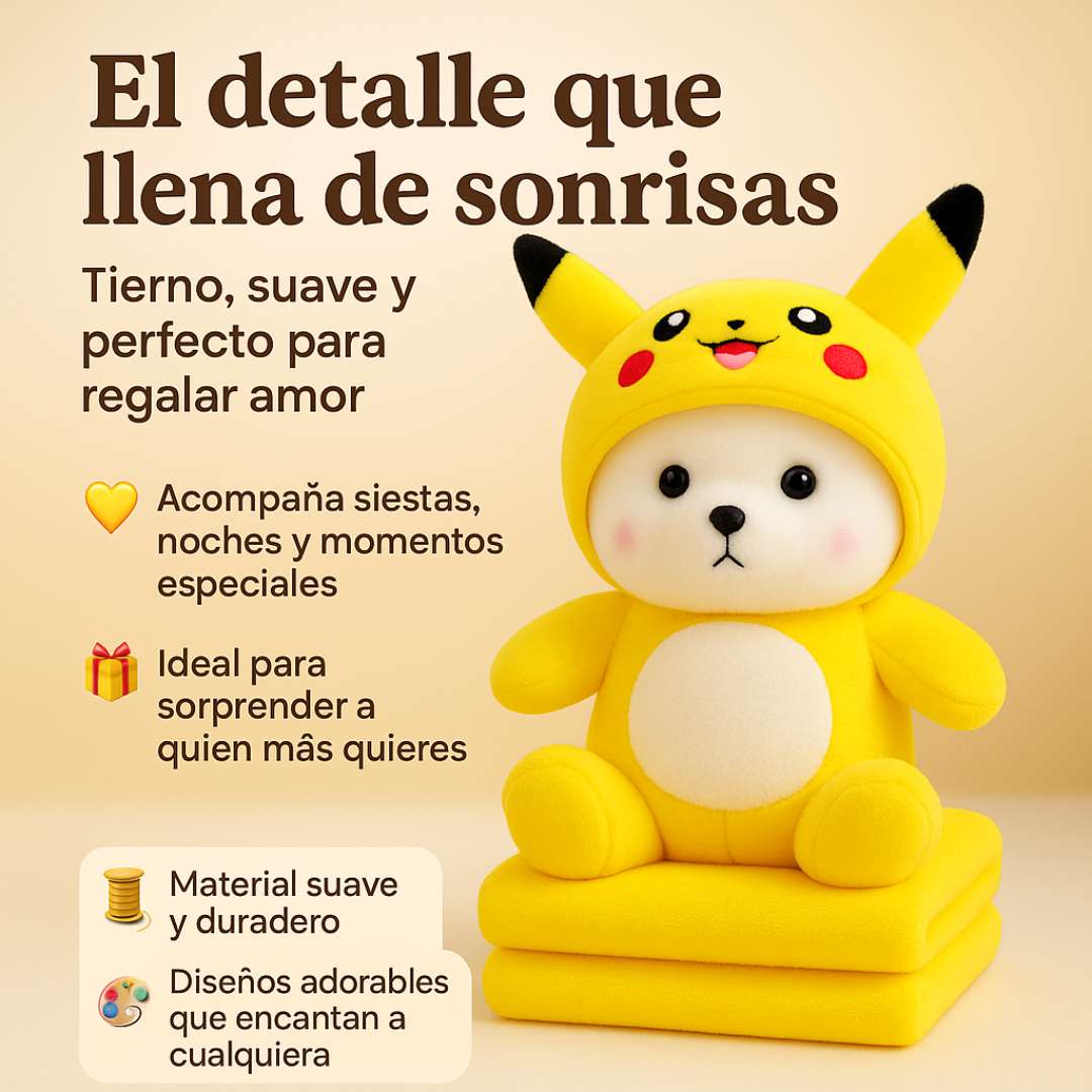 Peluche Cobija 3 en 1 SoftDream™ – Ternura y Comodidad 🧸