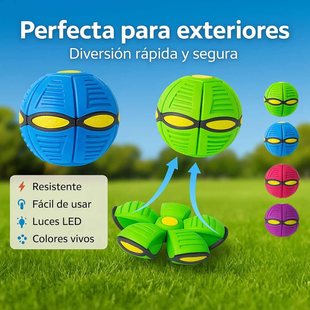 Pelota Platillo Transformable™ – Diversión que vuela sola ⚽ 🛸