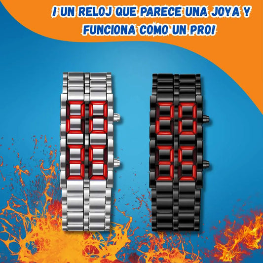 Reloj Pulsera LED Lava™ – Estilo, hora y actitud en tu muñeca 🔥