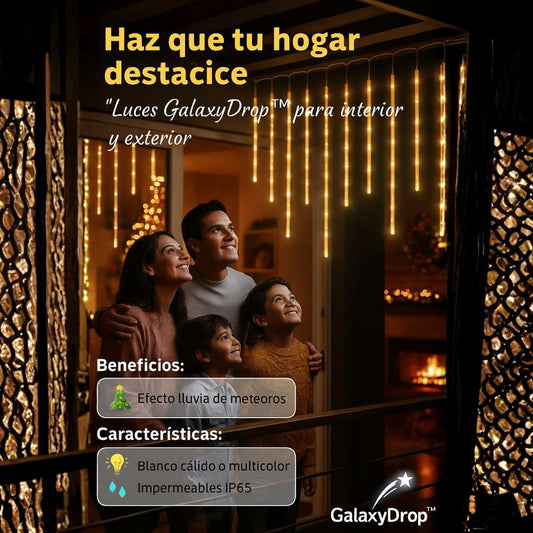 GalaxyDrop™ Luces LED Meteorito 8 Tubos – Brillo mágico dentro y fuera ✨